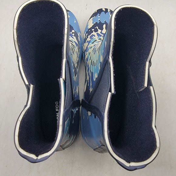 London Fog Collection Piccadilly Womens 6 Blue Tie Dye Rain Boots Outdoors - Picture 10 of 13